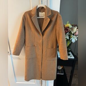 Topshop Camel Wool Blend Coat